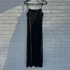 COS Black Satin Slip Maxi Dress